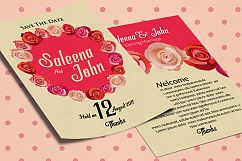 Double Sided Wedding Invitation Card Product Image 1