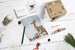 Vintage Christmas watercolor set Product Image 11
