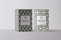 8 Seamless Moroccan Patterns - Ivory &amp; Dark Gray Product Image 2