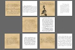 Old Handwriting Digital Paper Product Image 4