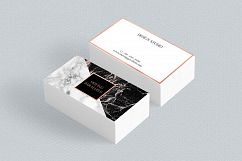 Rose Gold Foil Marble Business Card Product Image 2