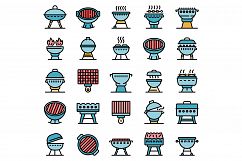 Brazier icons set vector flat Product Image 1