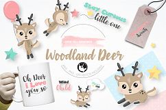 Woodland deer graphics and illustrations Product Image 1