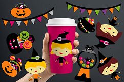 Halloween Treat graphics, boys girls sweets candy banner Product Image 1