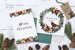 Vintage Christmas watercolor set Product Image 10