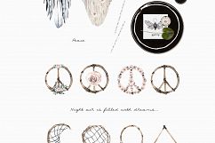 Modern Boho: nude tribal &amp; floral watercolor collection  Product Image 4