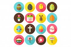 Happy Easter Vector Flat Icons Product Image 2