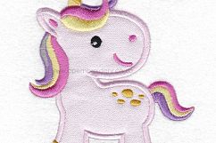 Unicorn Baby Looking Back Applique Machine Embroidery Design Product Image 8