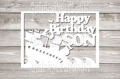 Happy birthday Pirate Ship/SON Pirate Ship papercutting templates|PNG/PDF/SVG/DXF formats Product Image 2