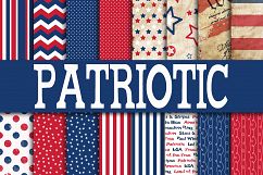 Patriotic Digital Paper Product Image 1