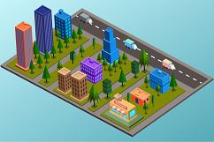 Isometric City Illustration 12 Product Image 1