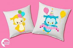 Owl Birthday Surprise clipart, graphics, illustrations AMB-1186 Product Image 3