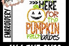 I'm Just Here For The Pumpkin Patch Babes - Halloween Embroi Product Image 2