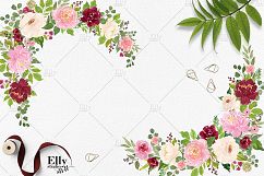 Watercolor flower clip art - Leticia Product Image 5