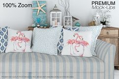 Sofa &amp; Pillows - Coastal Style Mockup Product Image 3