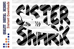 Sister shark Svg files Family shirt design Baby Shark Kids Product Image 2