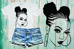 Black woman svg Natural Hair Svg Afro svg,black woman 408SV Product Image 1