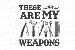 These Are My Weapons, Barber's Weapons T Shirt illustration Product Image 2