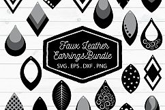 Faux Leather Earrings Bundle SVG, EPS, DXF, PNG Product Image 2