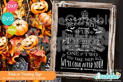 Trick or Treating SVG Sign &amp; Printable Product Image 2
