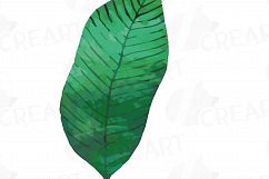 Tropical Paradise watercolor clip art pack, watercolor tropical leafs and flowers. Watercolor Toucan, PNG, jpg, svg, vector files included Product Image 9