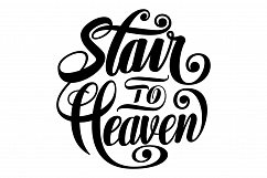 Stair to Heaven Lettering SVG Product Image 3