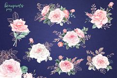 Delicate Roses Watercolor Clip Art Product Image 5