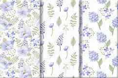 Violet flowers. Watercolor collection. Product Image 5