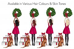 Fashion illustration - Christmas Girl 7 - Redhead Product Image 4