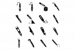3d pen icons set, simple style Product Image 1