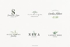 Premade Logo bundle watercolor greenery templates Product Image 9