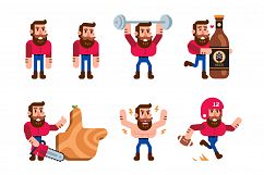 5 Vector Flat Characters Bundle Product Image 2