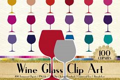 100 Wine Glass Clip Arts, New Year Clip art, Party Clip art Product Image 1