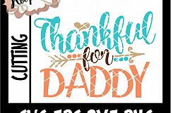 Thankful For Daddy - Thanksgiving SVG Cu Product Image 2