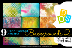 9 Hand Painted Artistic Backgrounds Product Image 1