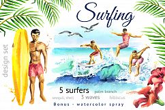 WATERCOLOR summer surfing set Product Image 1