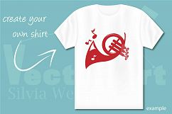 Horn Music Instrument - Cut File for Crafters Product Image 1