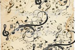 Music notes scrapbook paper, vintage music digital paper, digital notes paper, vintage notes digital paper,vintage notes backround paper Product Image 8