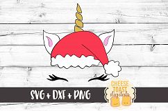 Santa Christmas Unicorn - Unicorn SVG - Christmas SVG Product Image 2