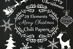 Chalkboard Christmas Clipart Product Image 2