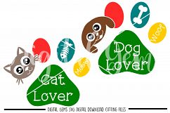 Cat and Dog lover SVG / PNG / EPS / DXF files Product Image 1