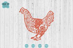 Mandala Chickens svg, Floral Chicken svg, Chickens svg,dxf Product Image 3