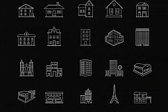 Line Icons Buildings Set Product Image 5