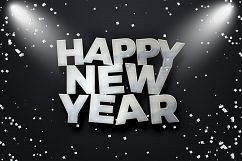 Happy New Year 2018 Text Mock Up Product Image 3