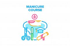 Manicure Course Vector Concept Color Illustration Product Image 1