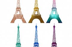 Eiffel Tower Silhouette Clipart Product Image 2