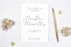 Paper and Hortensia Mock-up, PSD+JPG Product Image 1