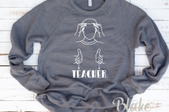 ASL teacher svg sign language teacher svg deaf awareness svg Product Image 1