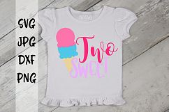 Two sweet, ice cream, Birthday, SVG Product Image 1