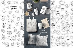Pigs. Cute vector Stickers &amp; Patterns Christmas graphic Pigs Product Image 5